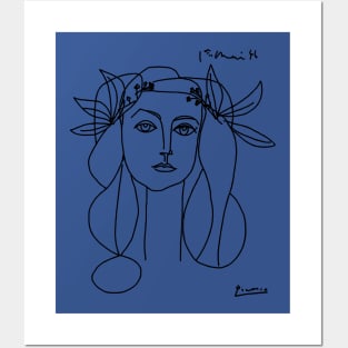 Picasso Woman (Francoise Gilot) Sketch 1 Posters and Art